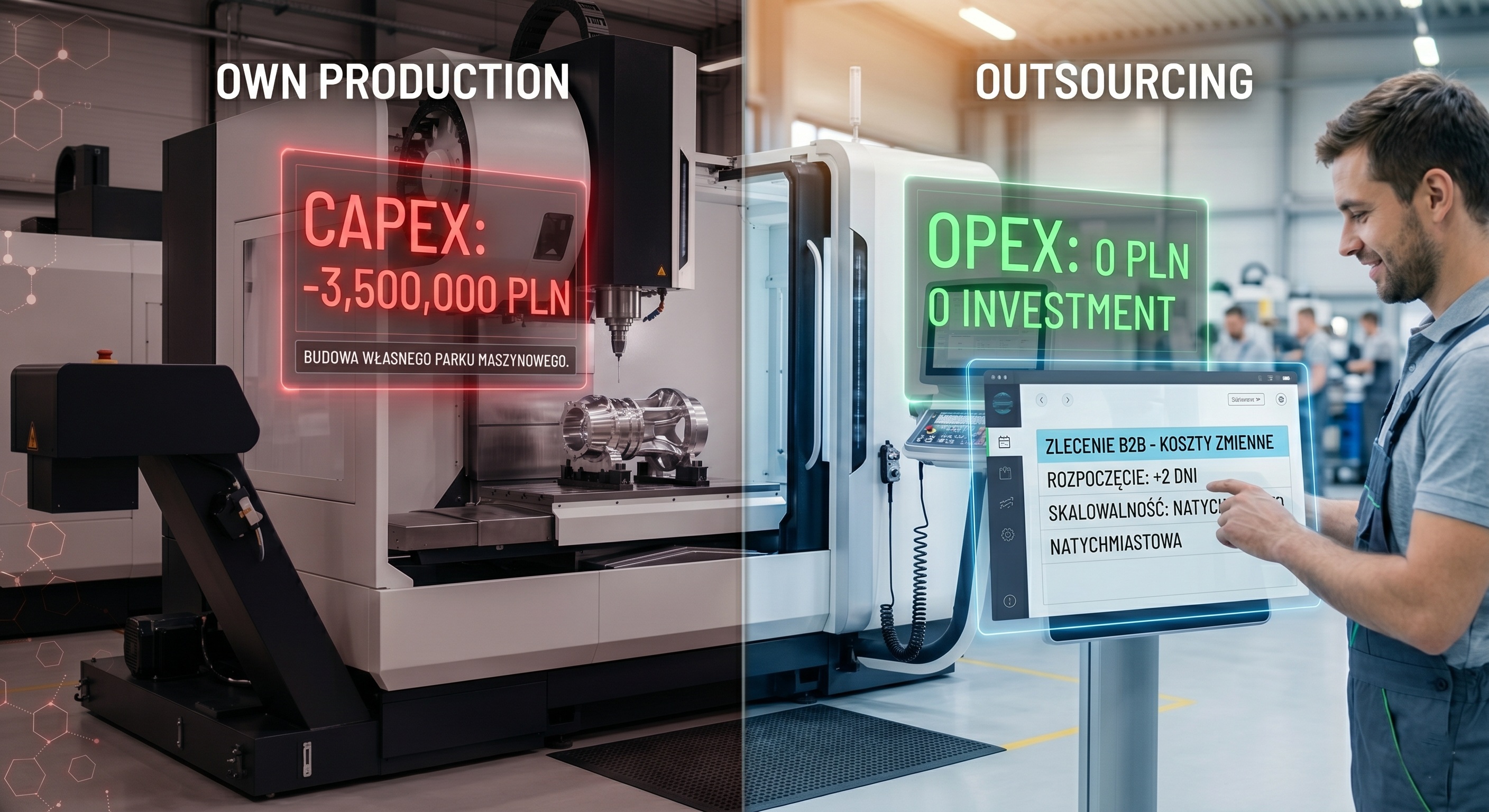 Outsourcing produkcji przemysłowej: Kiedy warto zlecić produkcję na zewnątrz, a kiedy budować własny park?